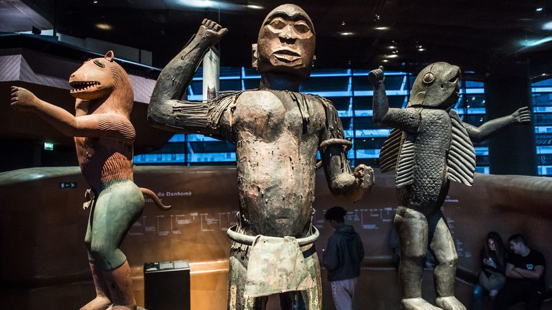 "Some 90,000 African cultural objects are stored in French museums." [EPA-EFE/CHRISTOPHE PETIT TESSON]"